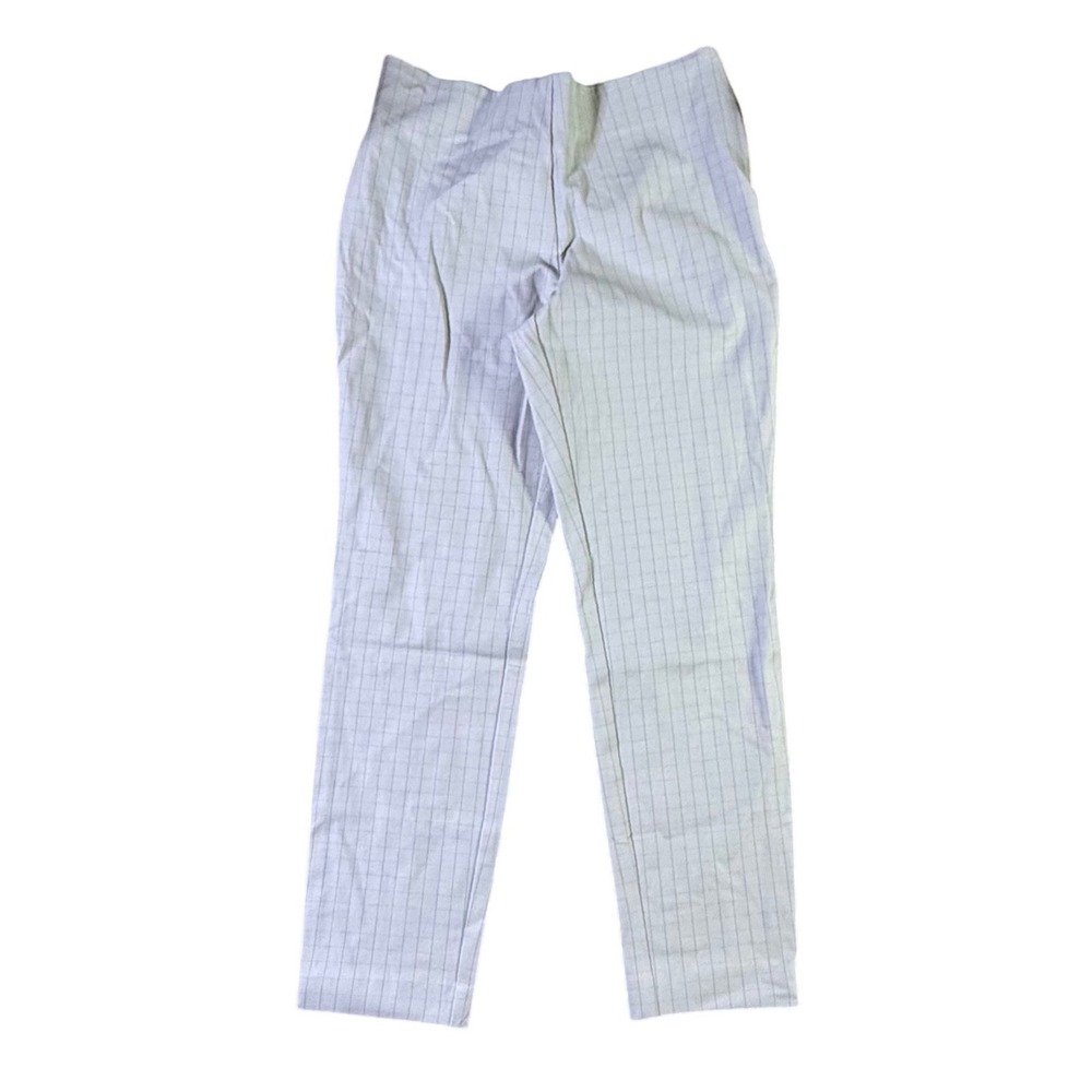 A New Day Womens Size 10 R Side Zip Skinny Ankle Pants Light Gray Pinstripe